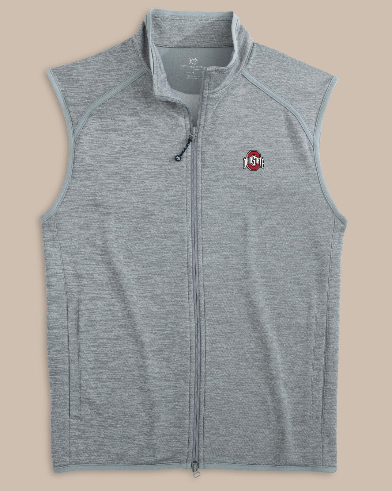 Southern Tide Ohio State Buckeyes Baybrook Heather Vest For Collegiate