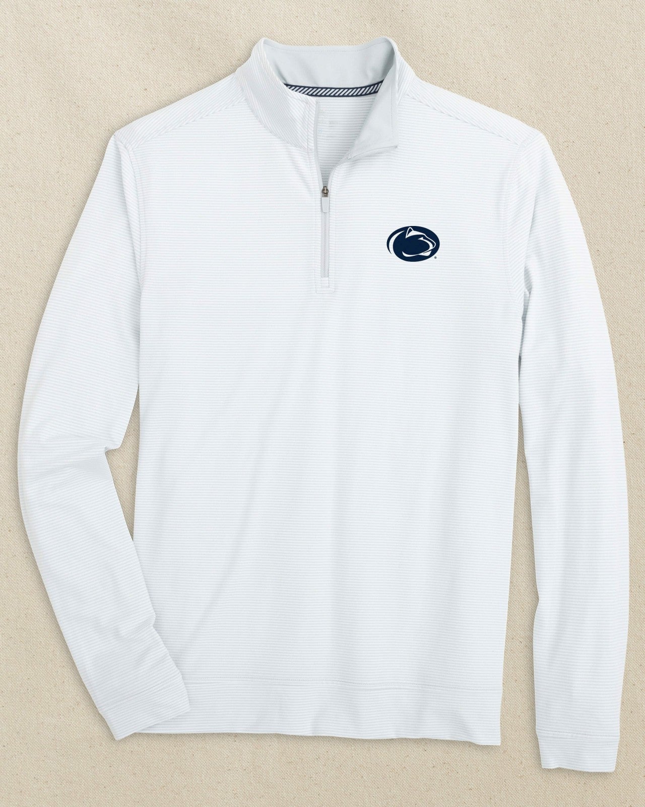 Southern Tide Penn State Nittany Lions Stripe Quarter Zip For Collegiate