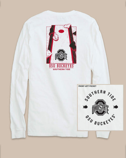 Southern Tide Ohio State Buckeyes Gameday Cornhole T-Shirt For Collegiate