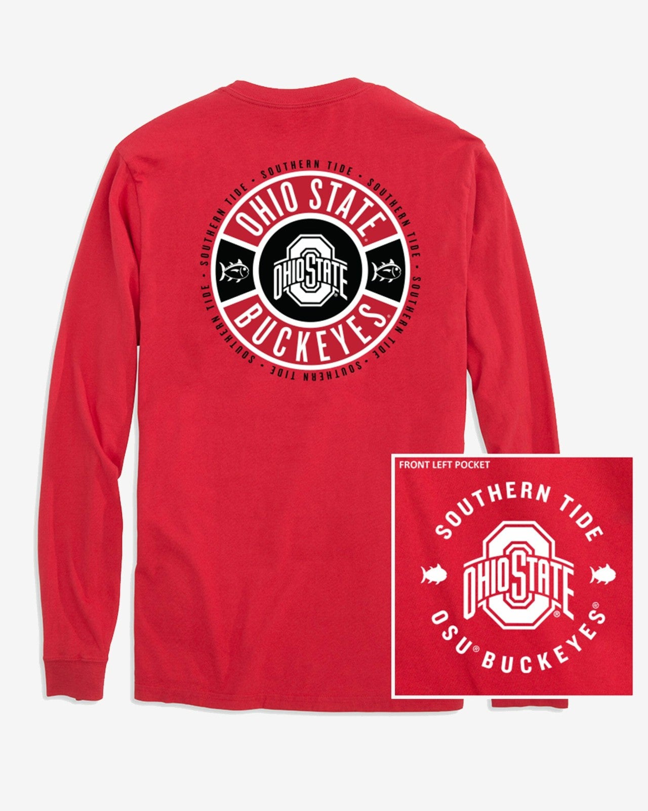 Southern Tide Ohio State Buckeyes Ring Badge T-Shirt For Collegiate