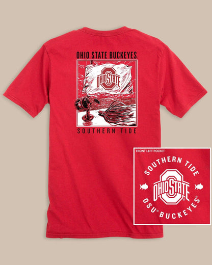 Southern Tide Ohio State Buckeyes Fishing Flag T-Shirt For Collegiate