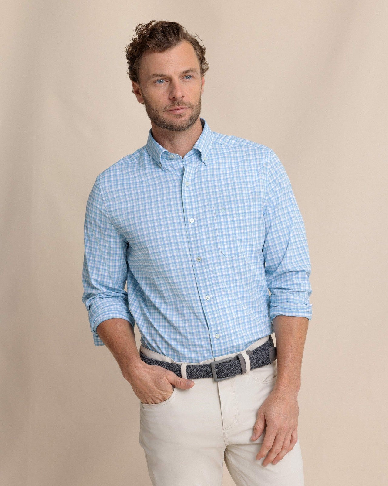 Southern Tide Sunset Harbor brrr°® Intercoastal Sport Shirt For Sale