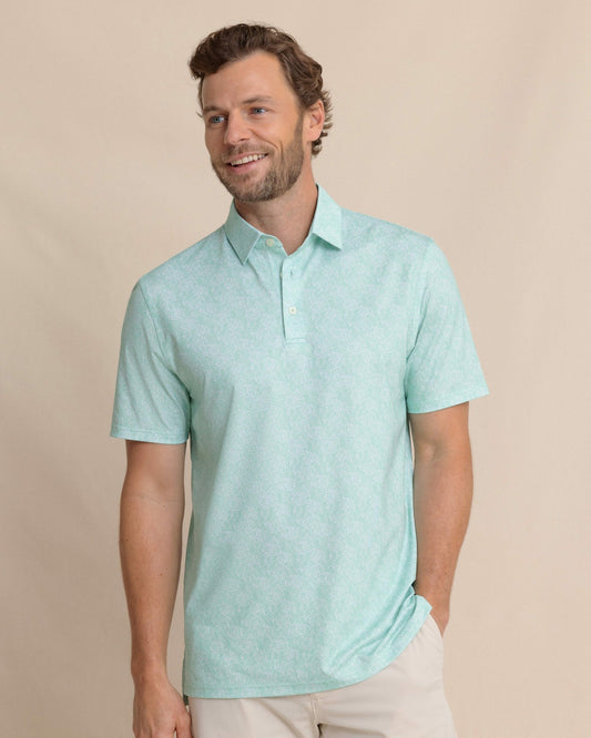 Southern Tide Driver Beach Palms Printed Polo For Sale
