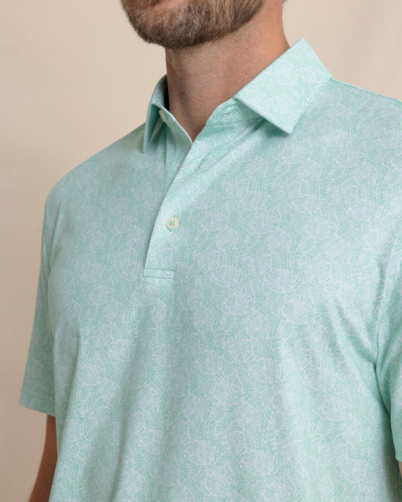Southern Tide Driver Beach Palms Printed Polo For Sale