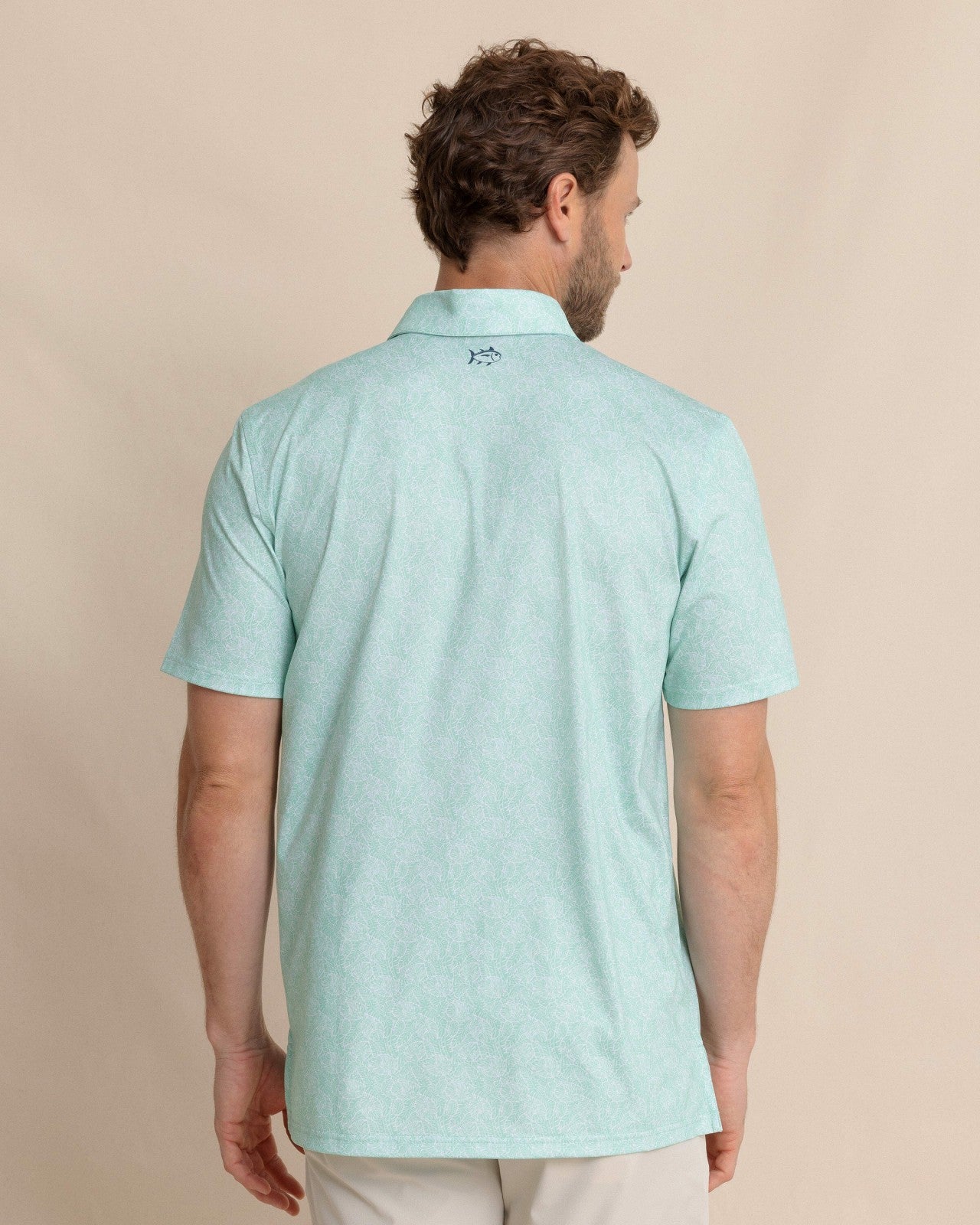 Southern Tide Driver Beach Palms Printed Polo For Sale