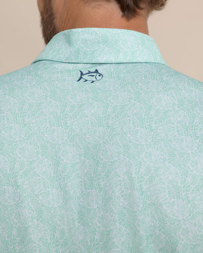 Southern Tide Driver Beach Palms Printed Polo For Sale