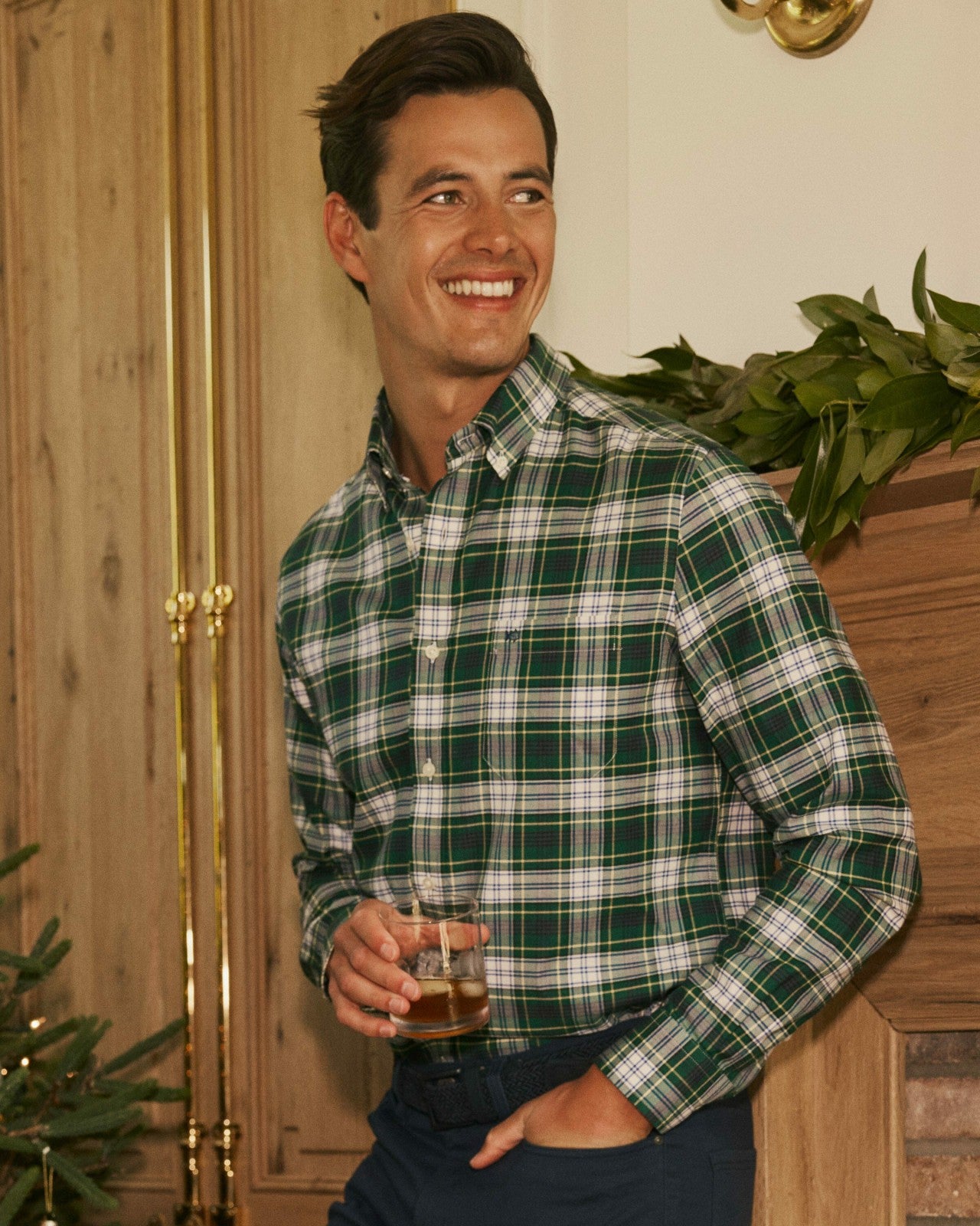 Southern Tide Gordon Tartan Skipjack Sport Shirt For Sale