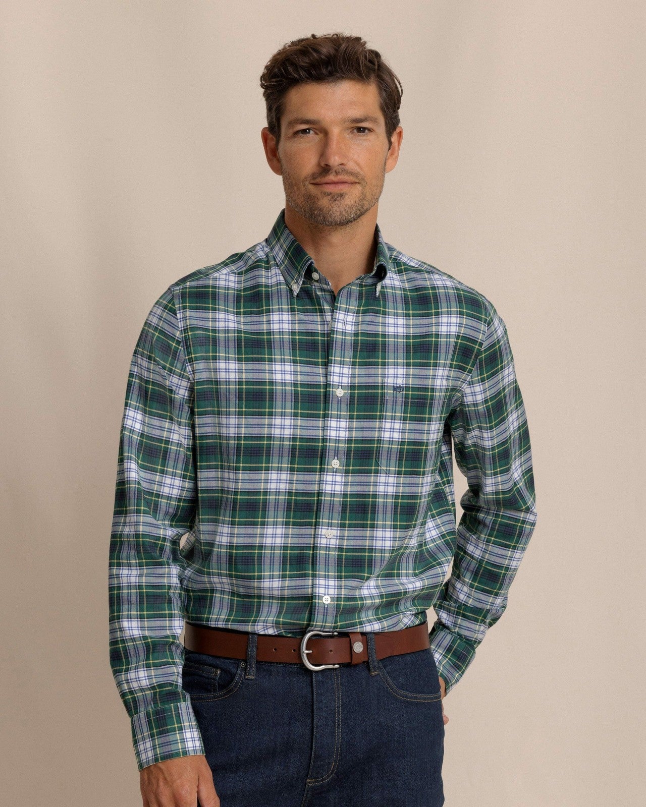 Southern Tide Gordon Tartan Skipjack Sport Shirt For Sale