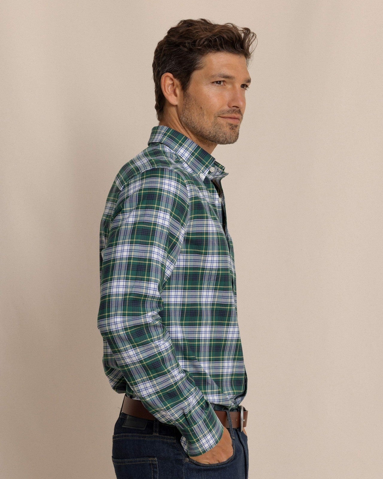 Southern Tide Gordon Tartan Skipjack Sport Shirt For Sale