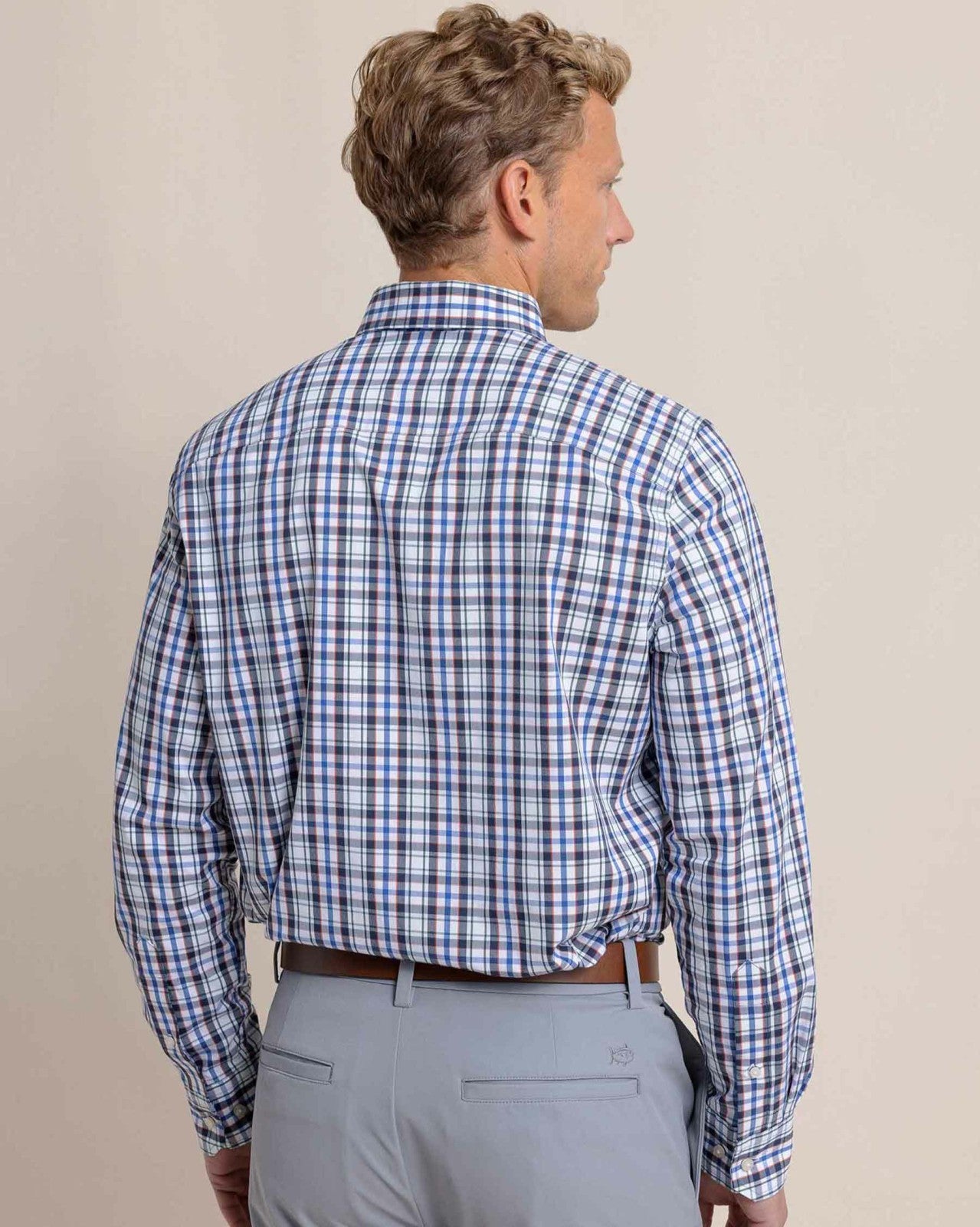 Southern Tide Charleston Master Plaid Long Sleeve Sport Shirt For Sale