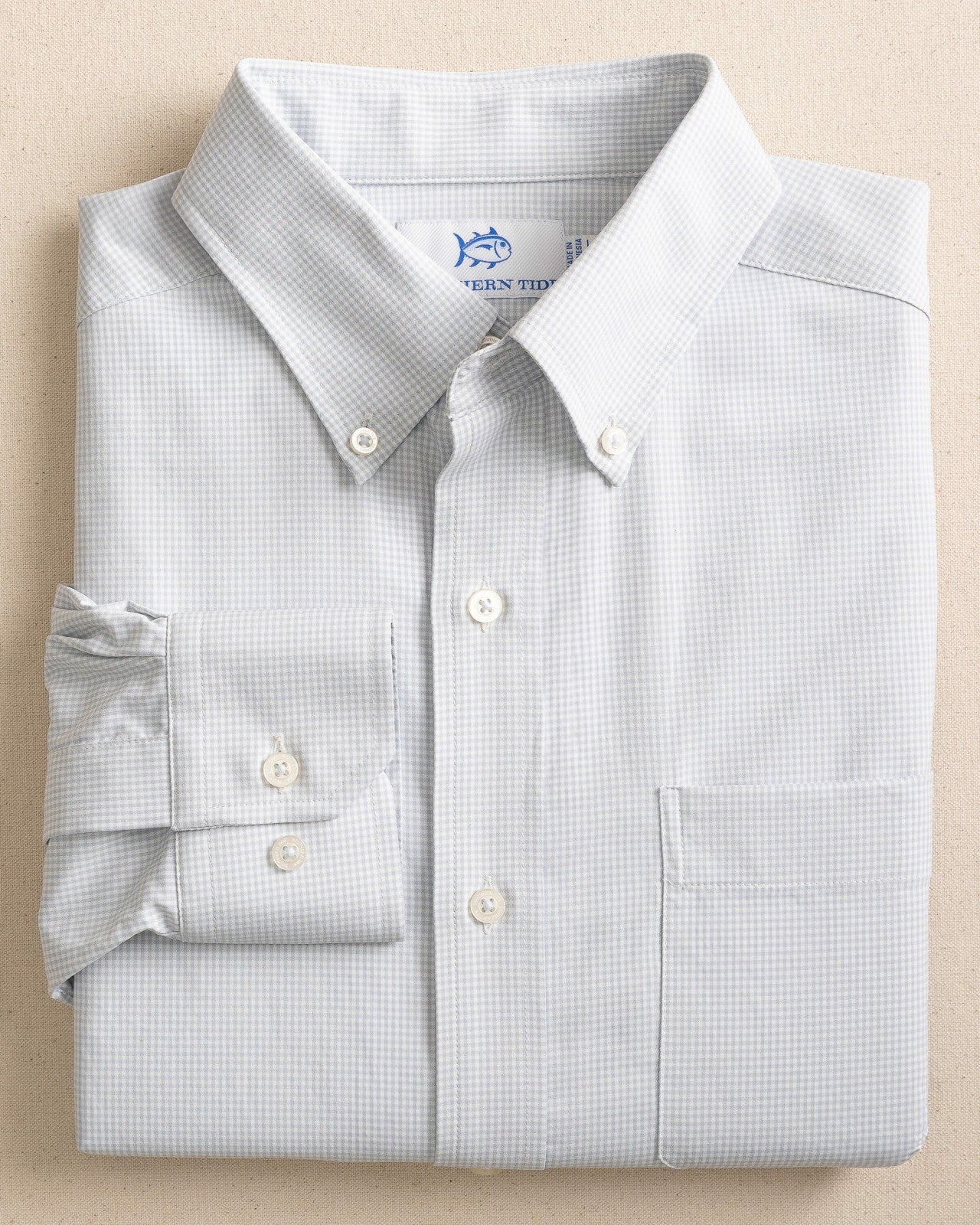 Southern Tide Team Colors Gingham Intercoastal Button Down Sport Shirt – Southern Tide For Sale