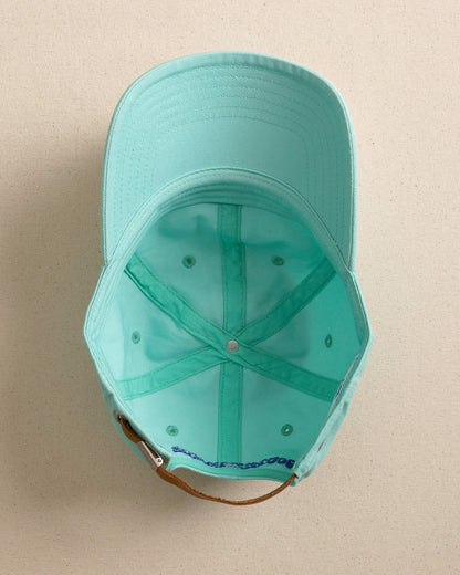 Southern Tide Mini Skipjack Leather Strap Hat - Turtle Green For Sale