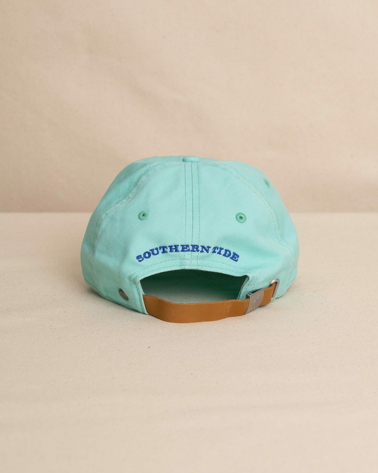 Southern Tide Mini Skipjack Leather Strap Hat - Turtle Green For Sale