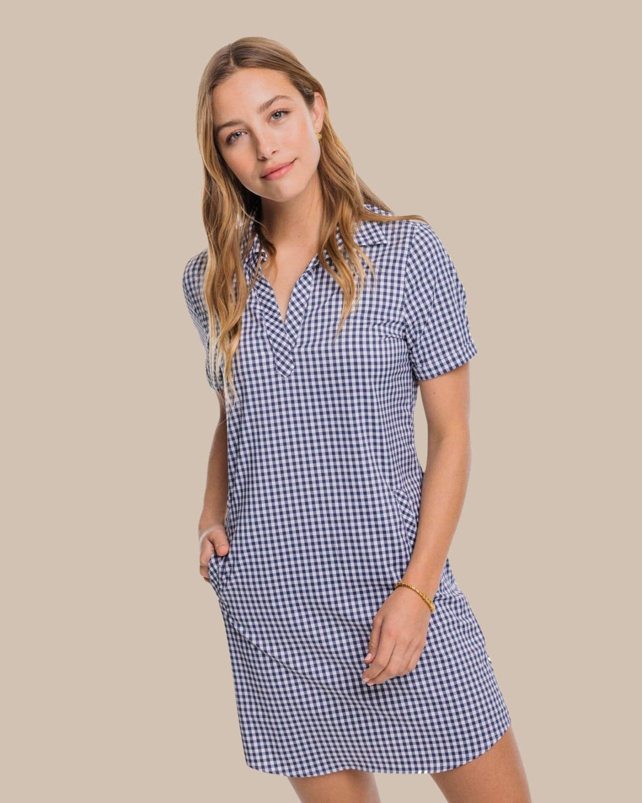 Southern Tide Kamryn brrr°® Intercoastal Gingham Dress For Sale