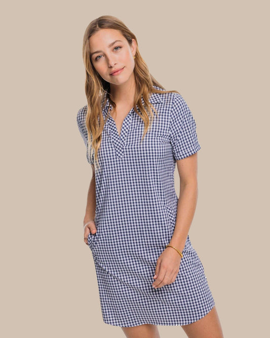 Southern Tide Kamryn brrr°® Intercoastal Gingham Dress For Sale