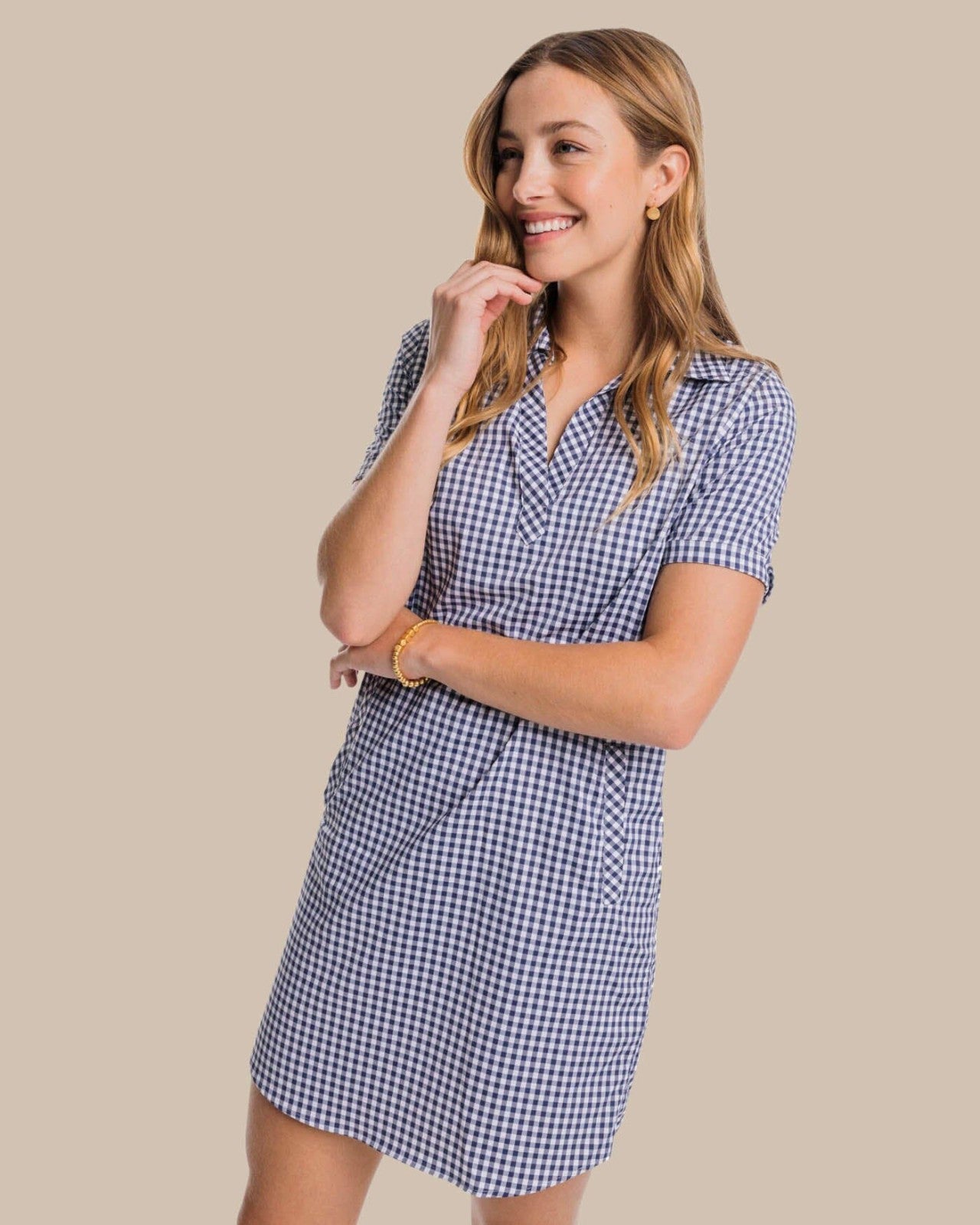 Southern Tide Kamryn brrr°® Intercoastal Gingham Dress For Sale