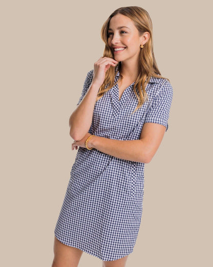 Southern Tide Kamryn brrr°® Intercoastal Gingham Dress For Sale