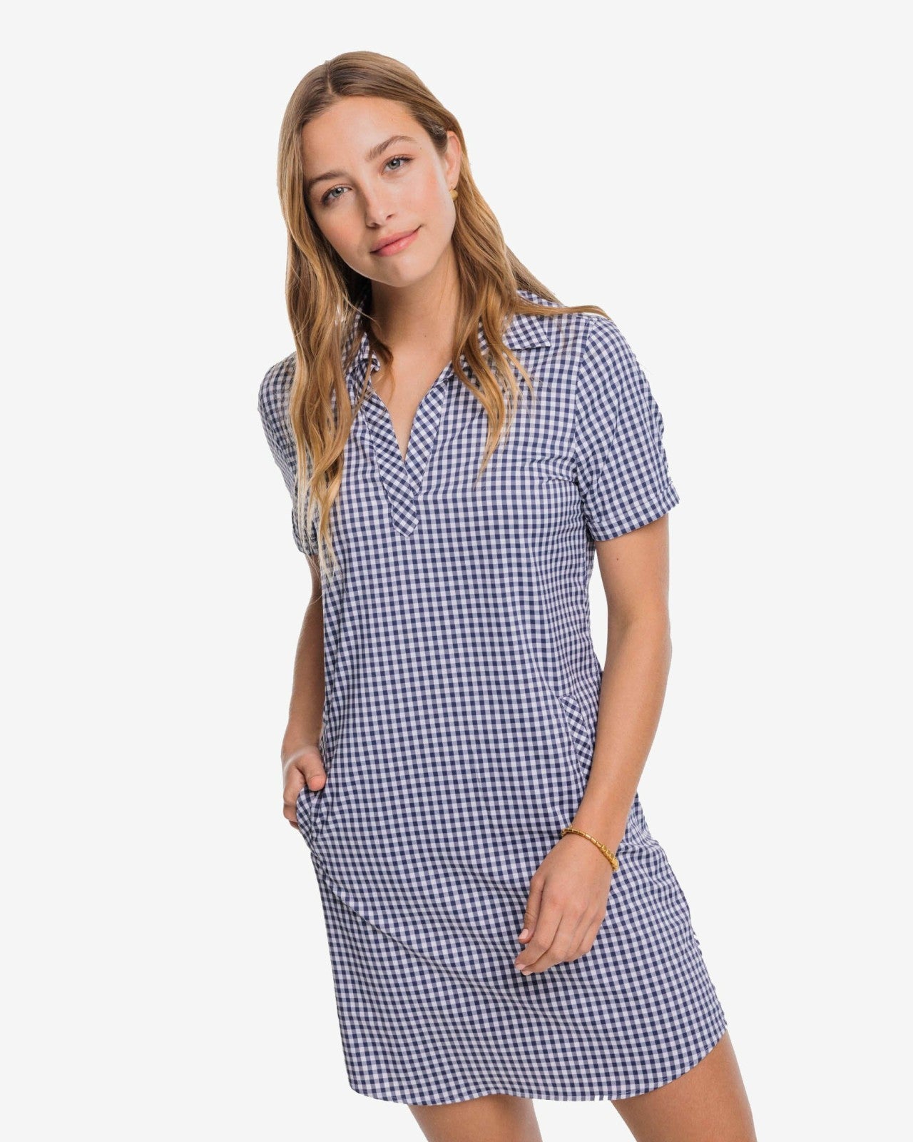 Southern Tide Kamryn brrr°® Intercoastal Gingham Dress For Sale