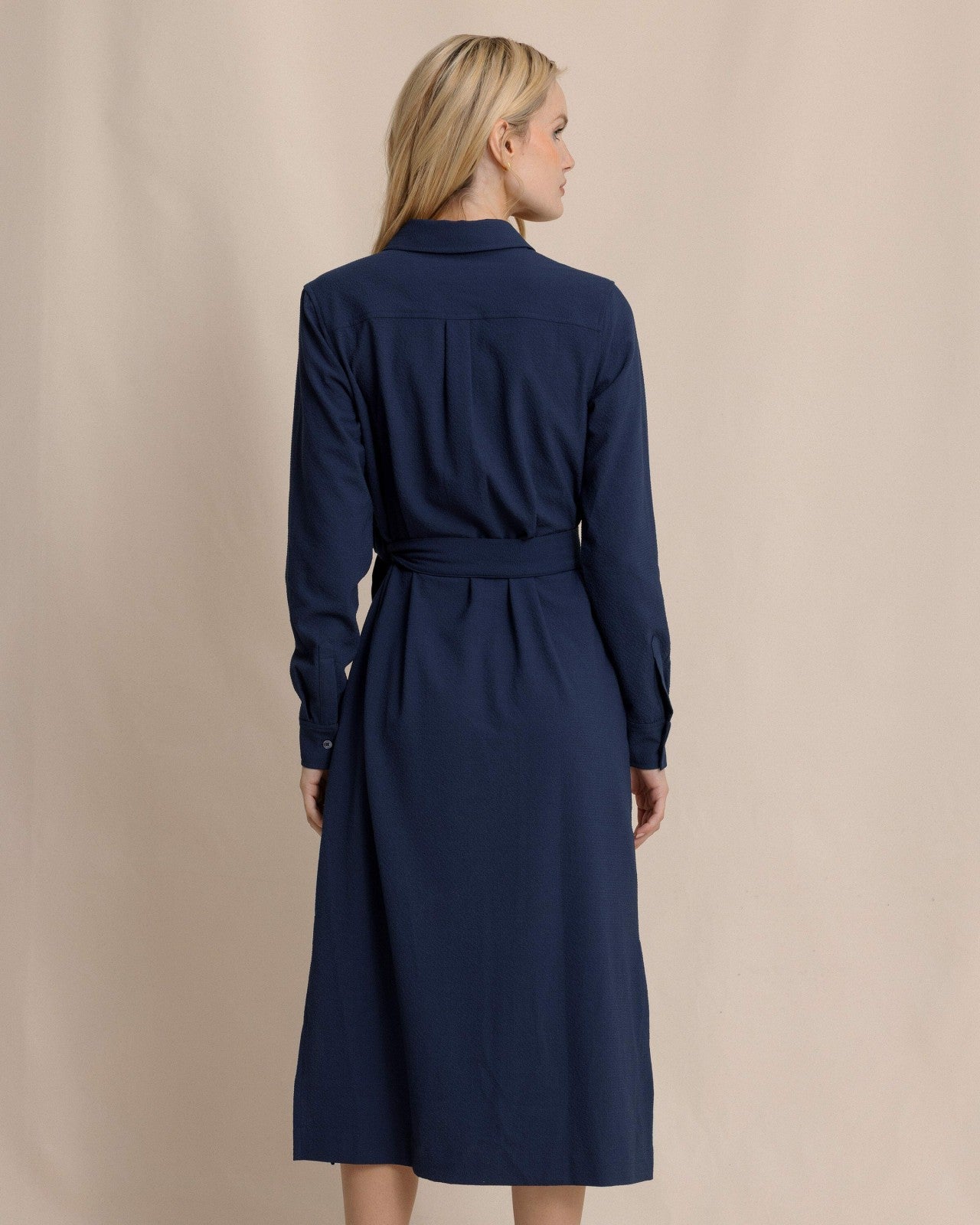 Southern Tide Trista Textured Midi Shirt Dress For Sale