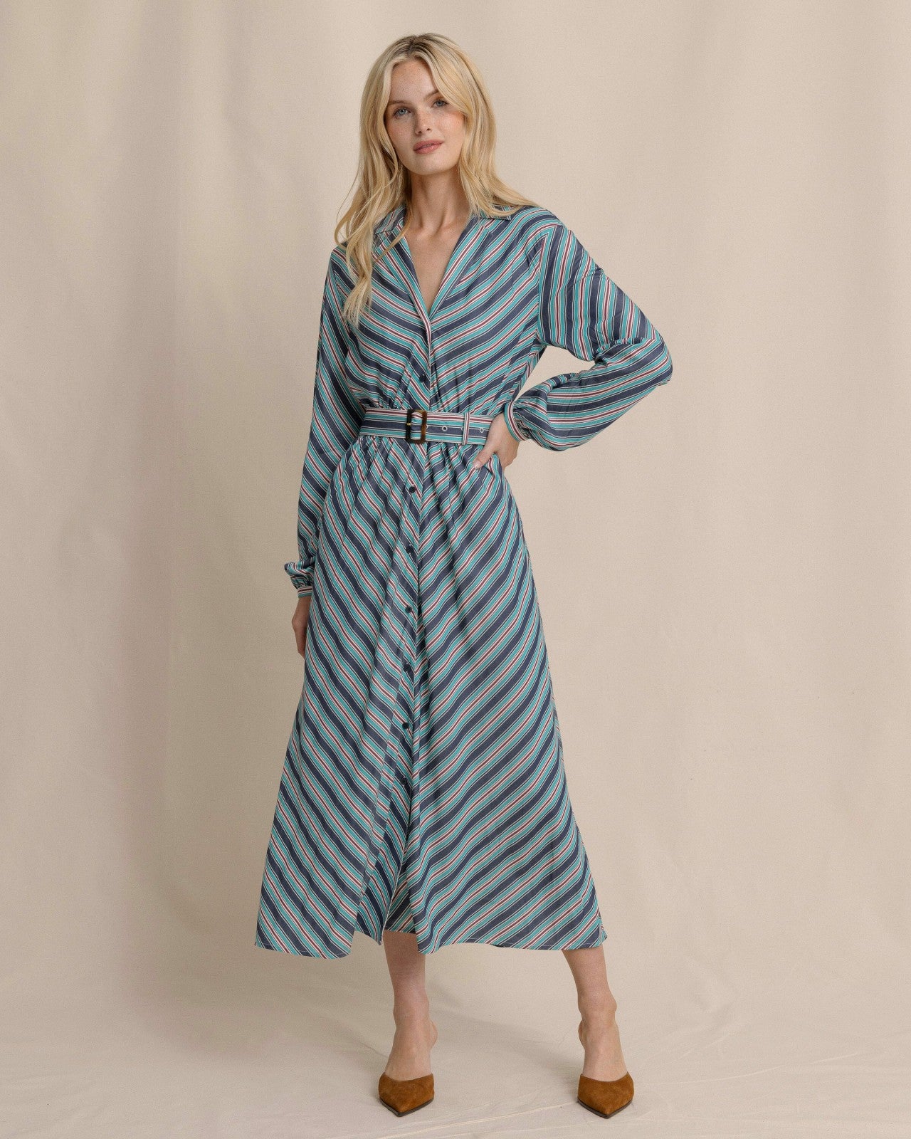 Southern Tide Clarissa Stripe Maxi Dress For Sale