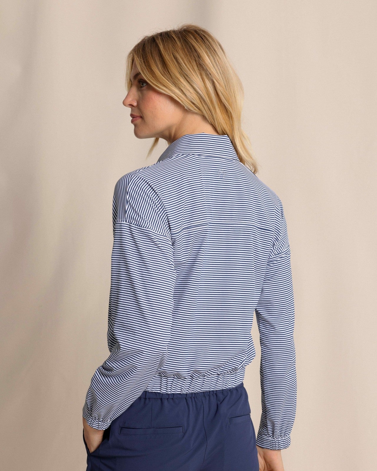 Southern Tide Kira Half Zip Stripe Pullover For Sale