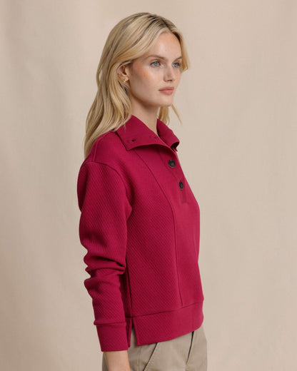 Southern Tide Tonya Button Mock Pullover - Carolina Plum For Sale