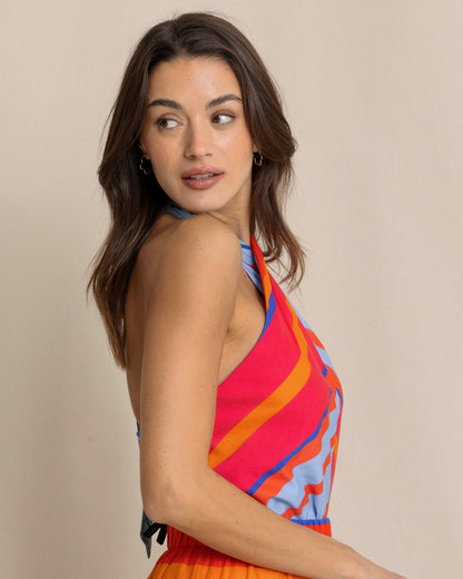 Southern Tide Fallon Calypso Cay Stripe Halter Top For Sale