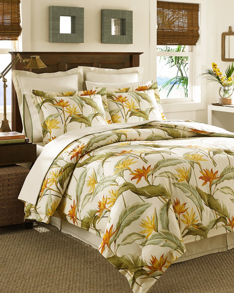 Tommy Bahama | Birds of Paradise 4-Piece California King Comforter Set / Ivory
