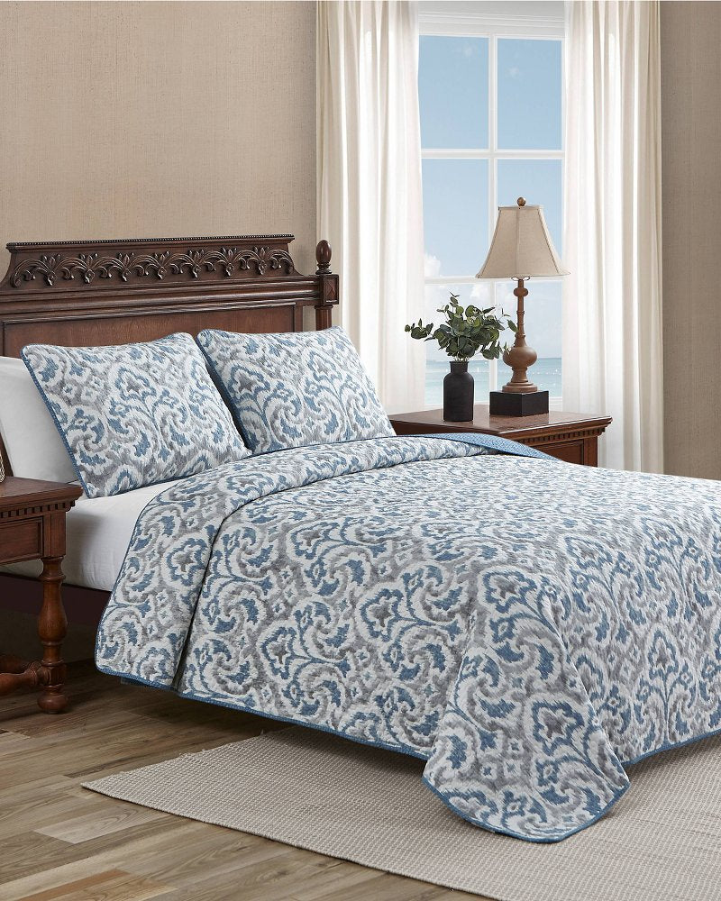 Tommy Bahama | Cape Verde 3-Piece King Quilt Set / Grey