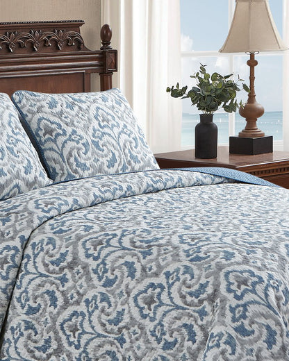 Tommy Bahama | Cape Verde 3-Piece King Quilt Set / Grey