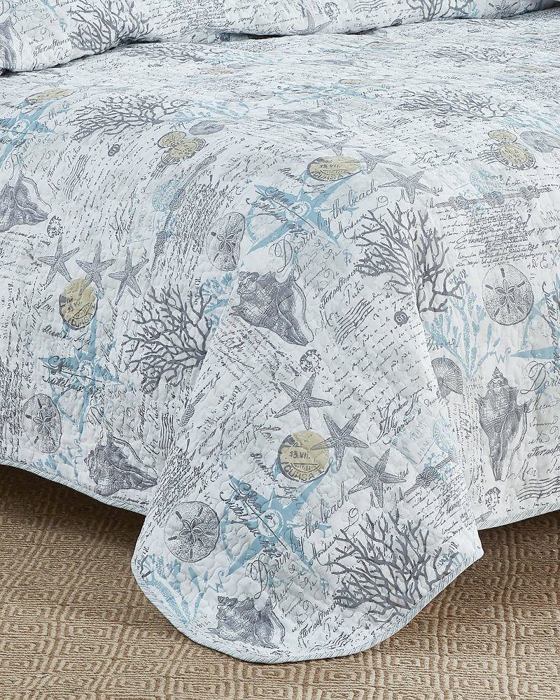 Tommy Bahama | Beach Bliss 2-Piece Twin Quilt Set / Grey