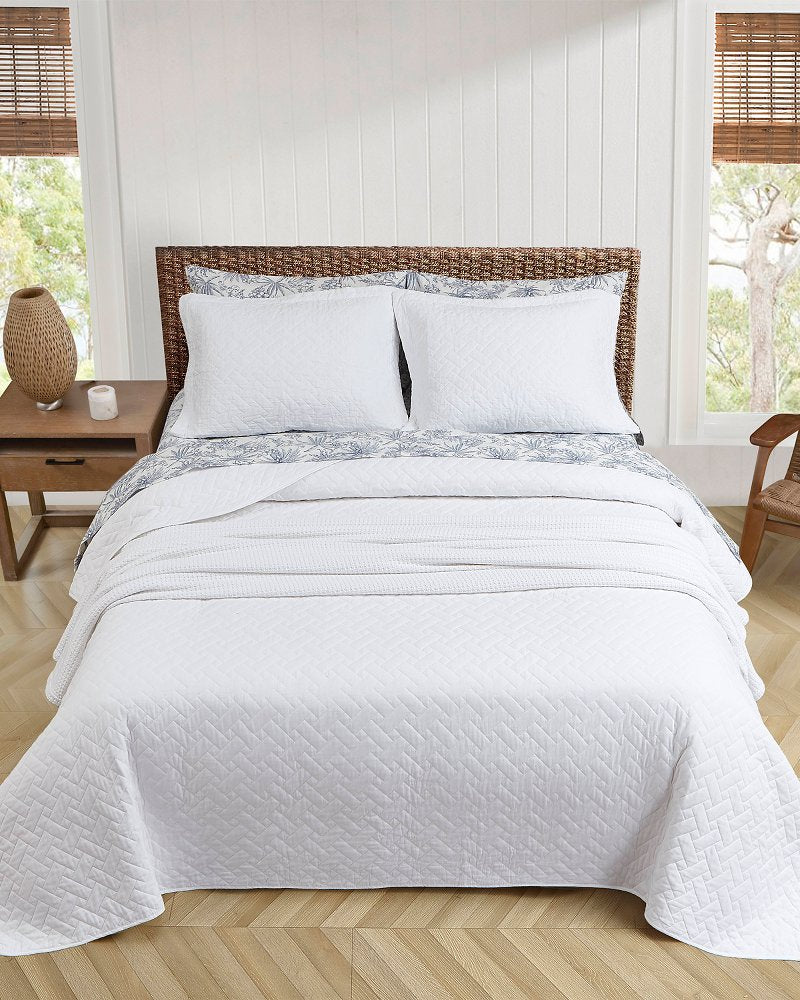 Tommy Bahama | Solid King Quilt/Sham Set / White