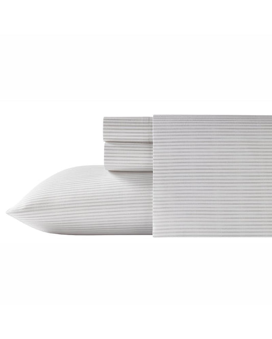 Tommy Bahama | Paloma Stripe Cloud 4-Piece Queen Sheet Set / Grey