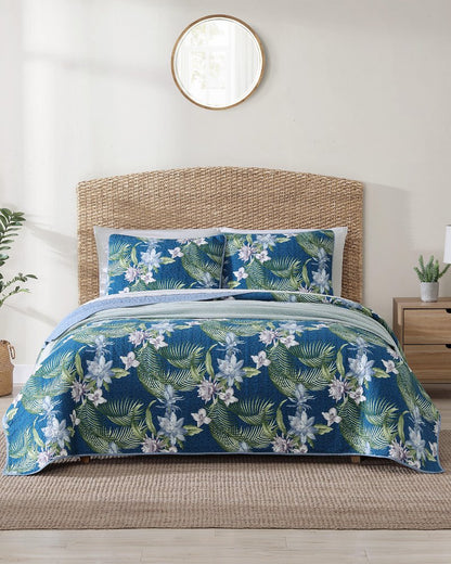 Tommy Bahama | Southern Breeze 3-Piece Full/Queen Quilt Set / Blue