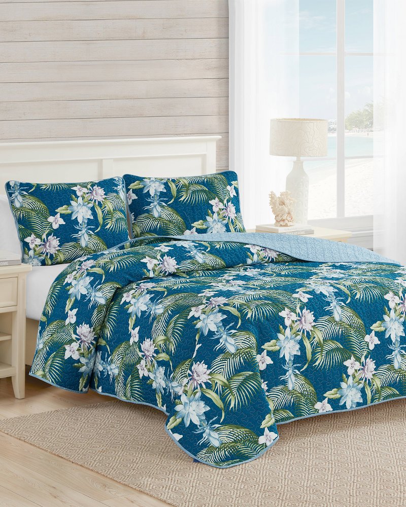 Tommy Bahama | Southern Breeze 3-Piece Full/Queen Quilt Set / Blue