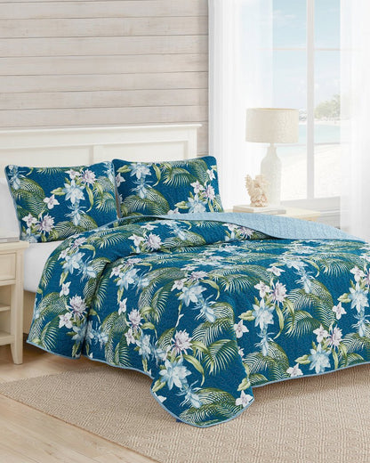 Tommy Bahama | Southern Breeze 3-Piece Full/Queen Quilt Set / Blue