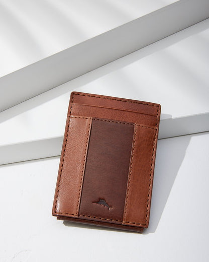 Tommy Bahama | Two-Tone Magnetic Card Holder / Cognac