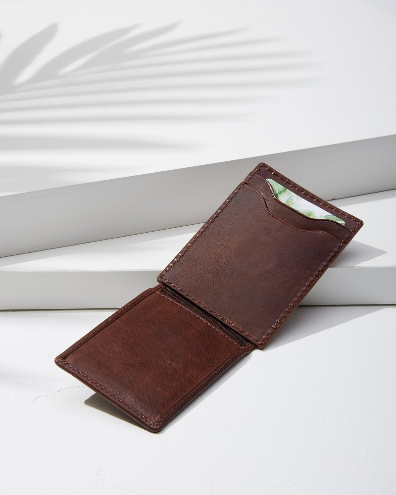 Tommy Bahama | Two-Tone Magnetic Card Holder / Cognac