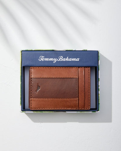 Tommy Bahama | Two-Tone Magnetic Card Holder / Cognac