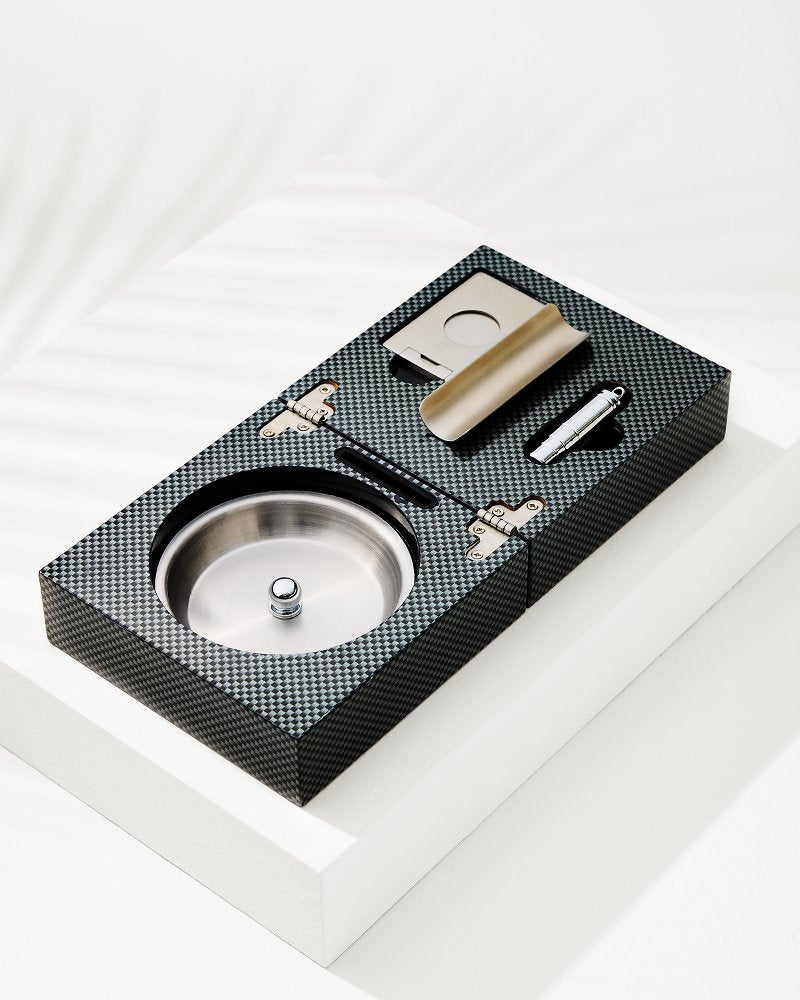 Tommy Bahama | Cigar Accessories & Folding Ashtray Set / Black