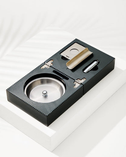 Tommy Bahama | Cigar Accessories & Folding Ashtray Set / Black