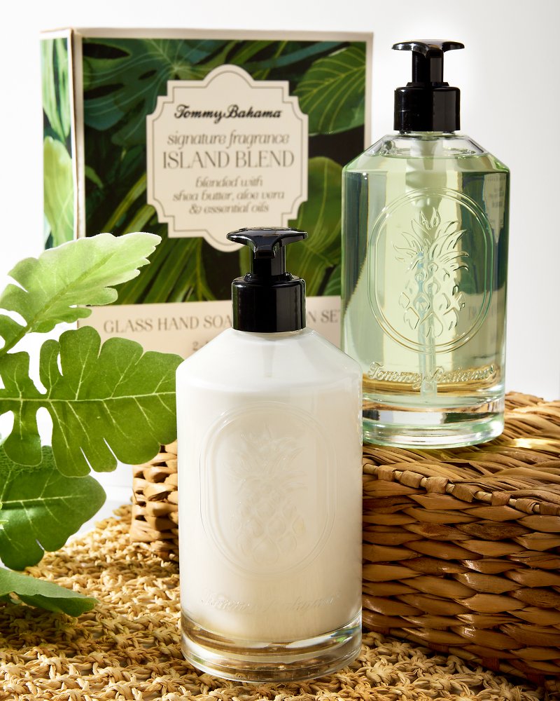 Tommy Bahama | Island Blend Glass Hand Soap & Lotion Set / Island Blend