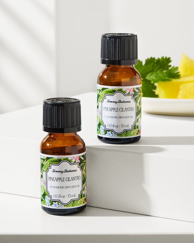 Tommy Bahama | Pineapple Cilantro Ceramic Pineapple Diffuser Oil Refill Set / Pineapple Cilantro
