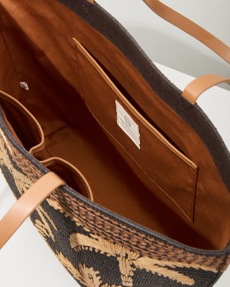 Tommy Bahama | Raffia Palms Beach Tote / Black Multi