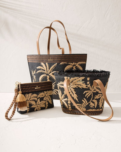 Tommy Bahama | Raffia Palms Beach Tote / Black Multi