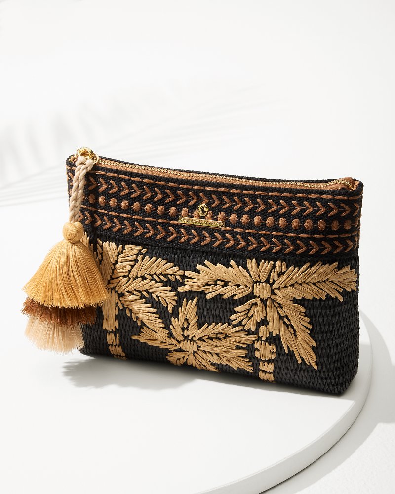Tommy Bahama | Raffia Palms Maci Wristlet / Black Multi