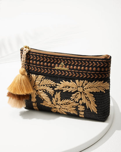 Tommy Bahama | Raffia Palms Maci Wristlet / Black Multi