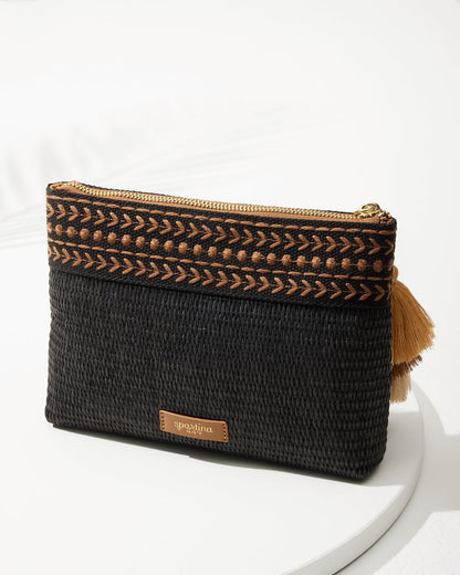 Tommy Bahama | Raffia Palms Maci Wristlet / Black Multi
