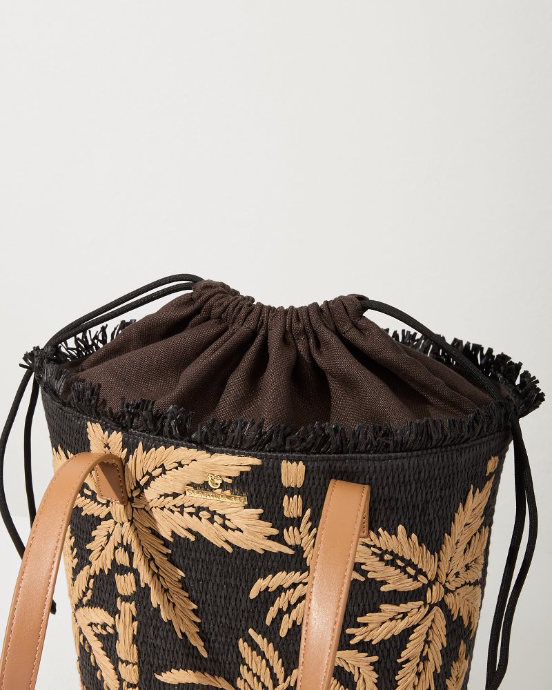 Tommy Bahama | Raffia Palms Small Tote / Black Multi