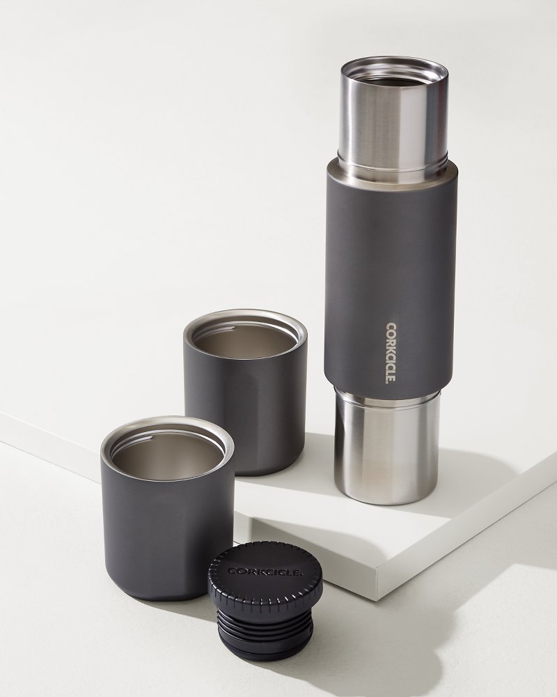 Tommy Bahama | Corkcicle® 36-oz. Travel Thermos With Built-In Cups / Slate